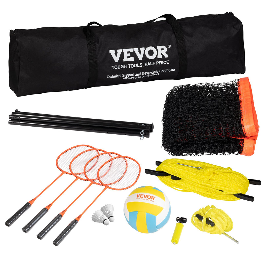 Tinklinio ir badmintono rinkinys VEVOR JH-301, reguliuojamas aukštis