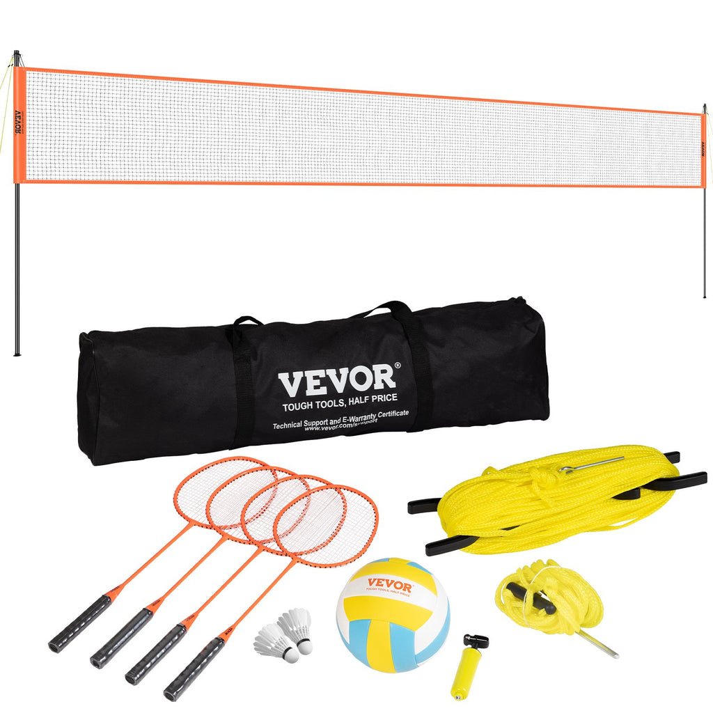 Tinklinio ir badmintono rinkinys VEVOR JH-301, reguliuojamas aukštis