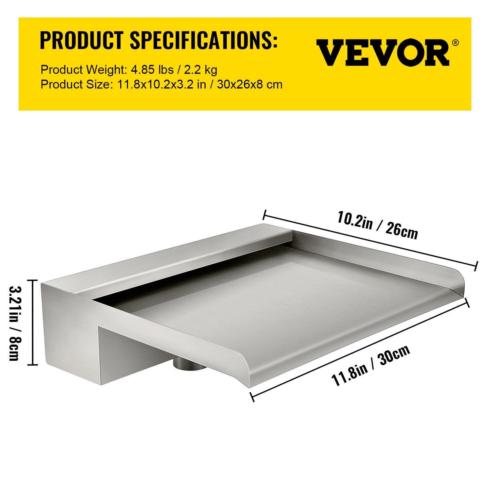 Krioklio kaskada VEVOR SMPQ-7236, 30 cm pločio