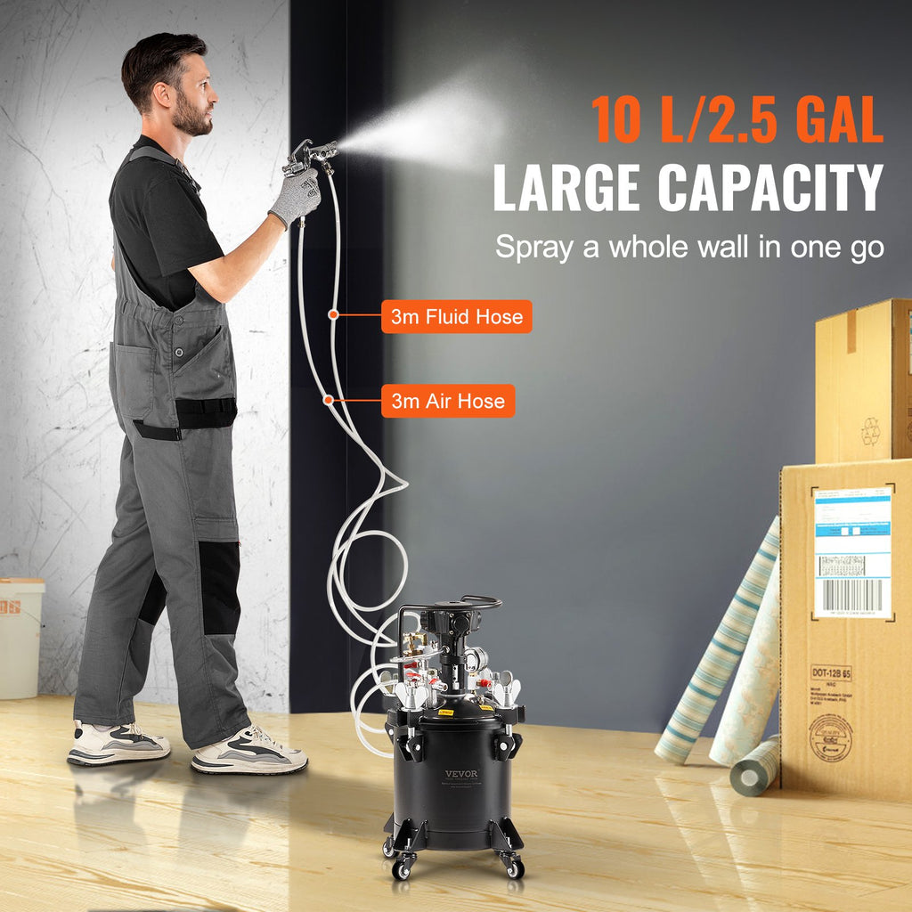 Dažų purškimo bakas VEVOR JY-ZDS10L, 10 l talpa