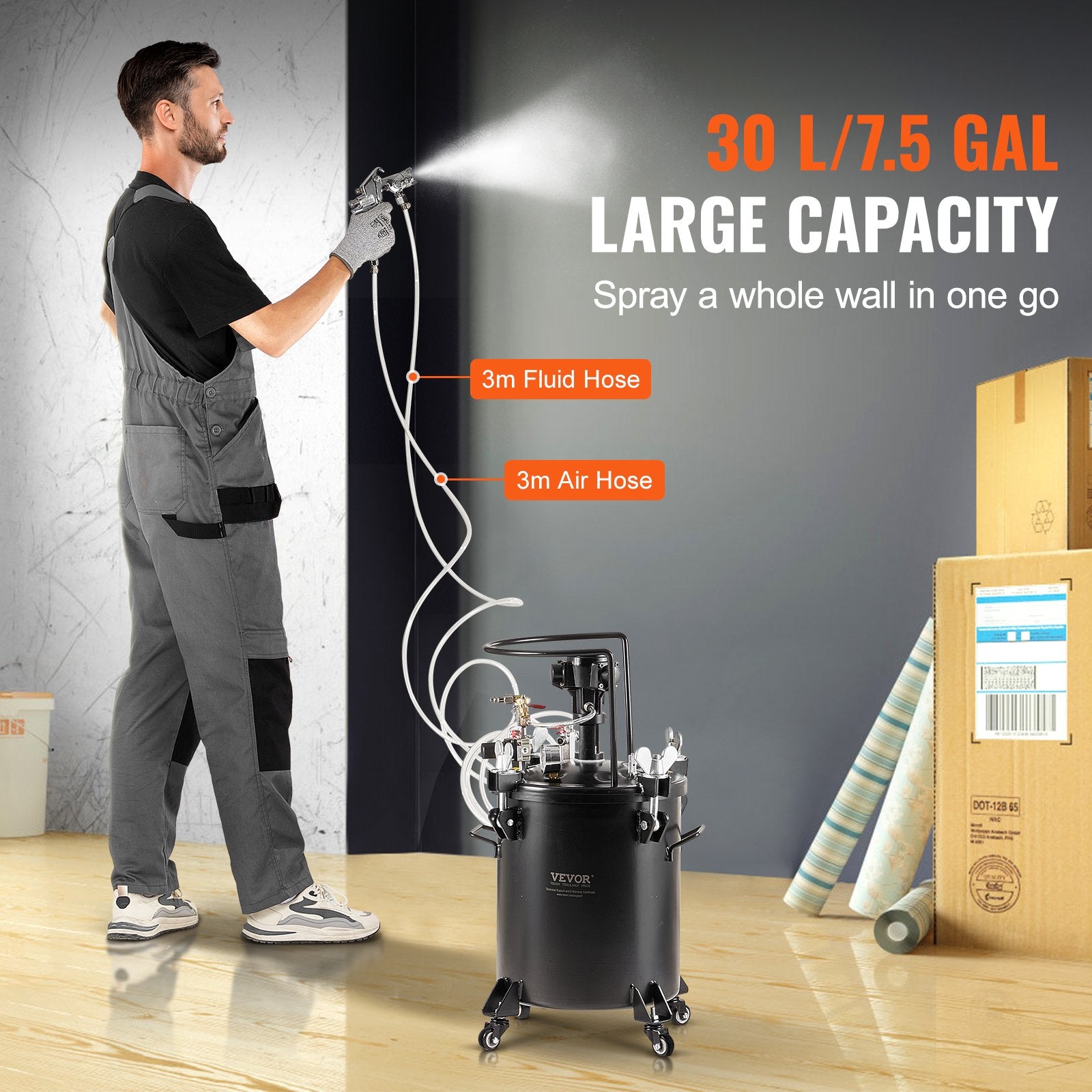 Dažų purškimo bakas VEVOR JY-ZDS30L, 30 l