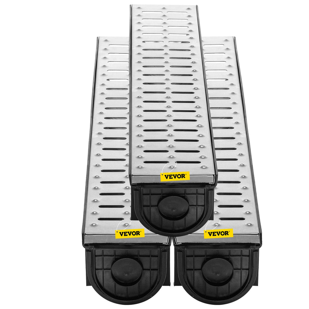 Linijinio drenažo sistema VEVOR PSG100*100*3M, 150x130 mm