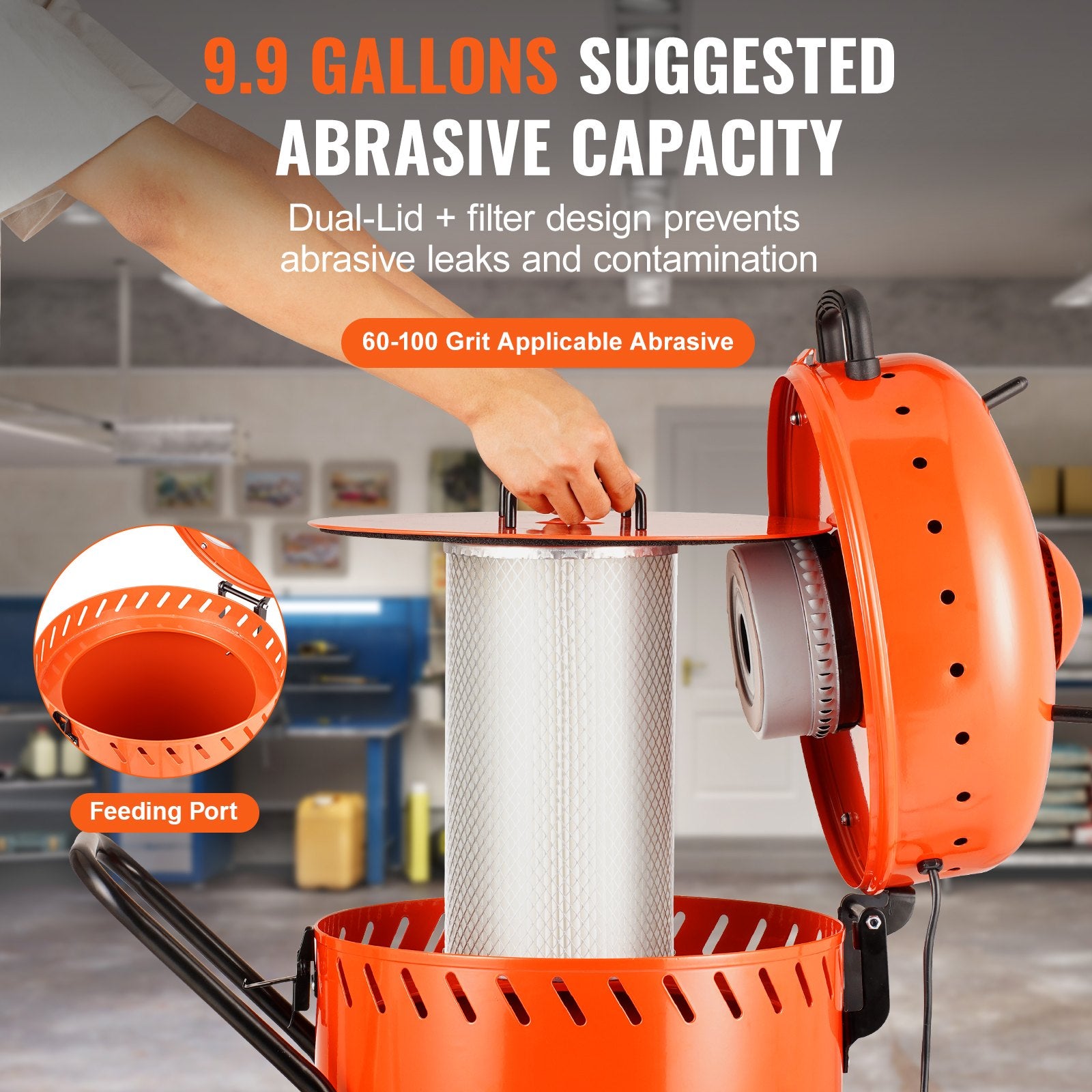 Smėliavimo aparatas su siurbimo sistema VEVOR XH-SB28, 1200 W