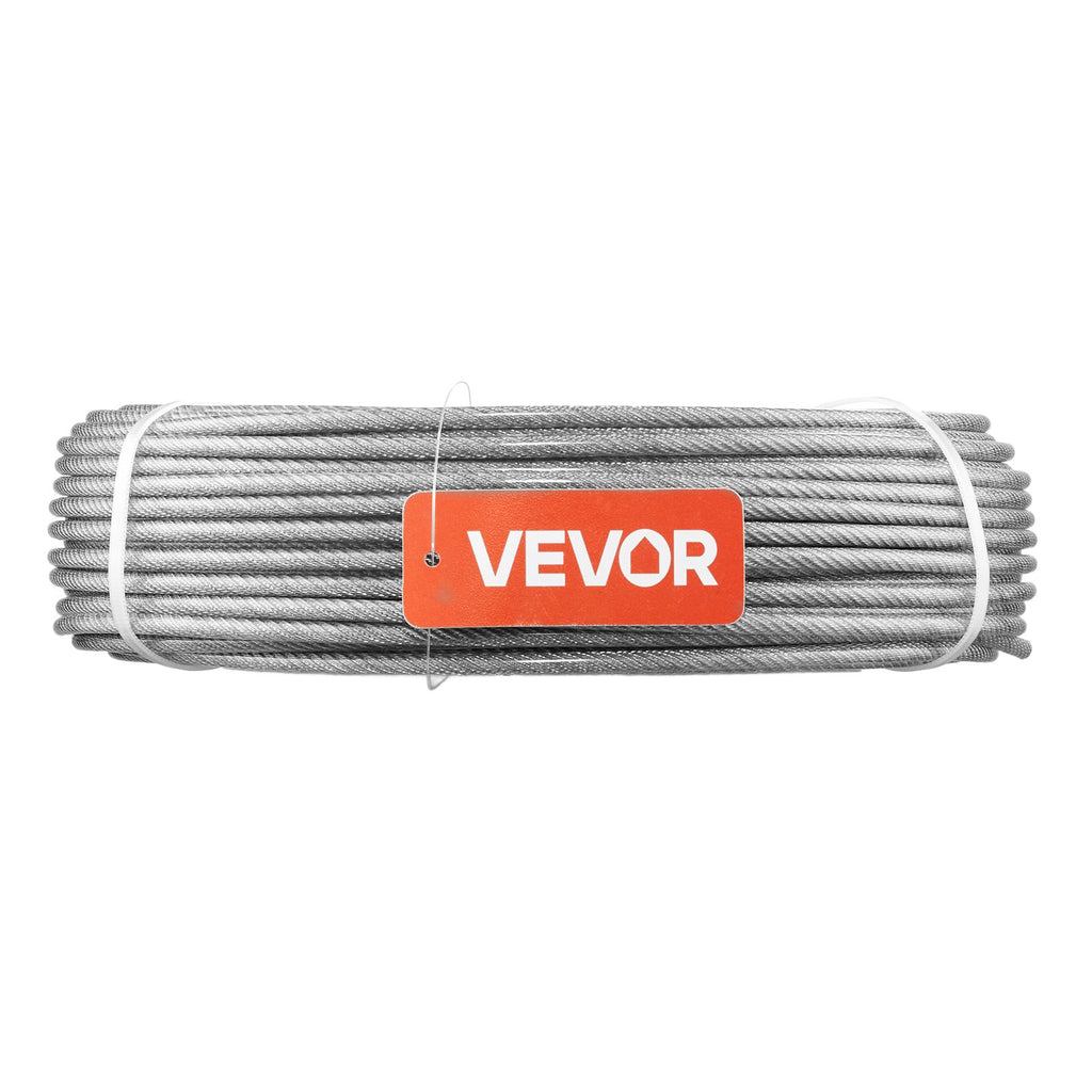 Plieninis trosas VEVOR QD304PVC-024, 61 m ilgio