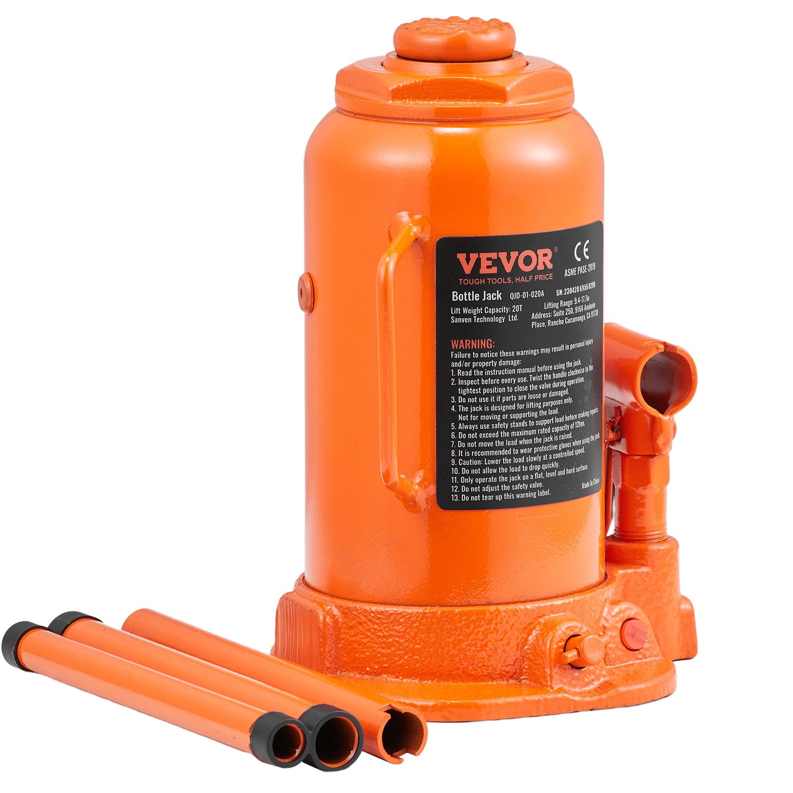 Hidraulinis domkratas VEVOR QJD-01-020A, 20 t