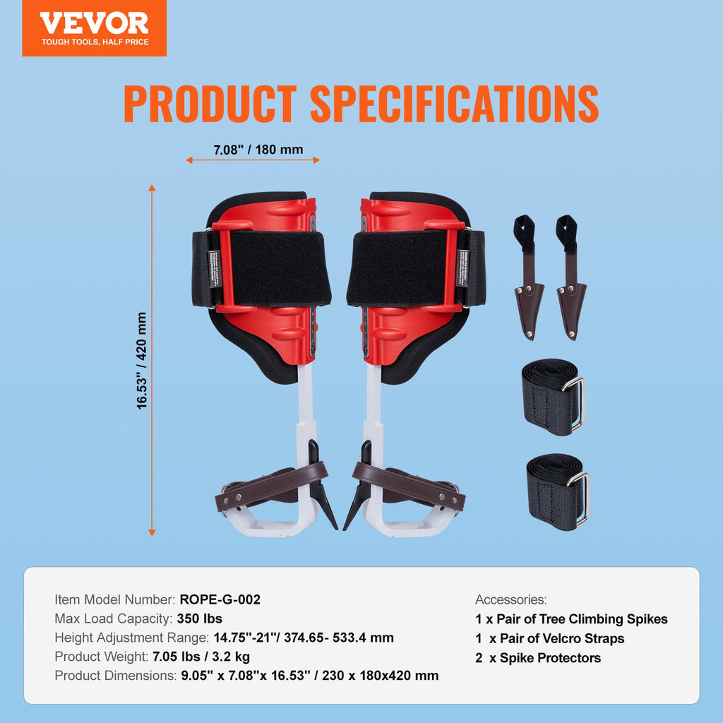 Medžių lipynės VEVOR ROPE-G-002, 158 kg keliamoji galia