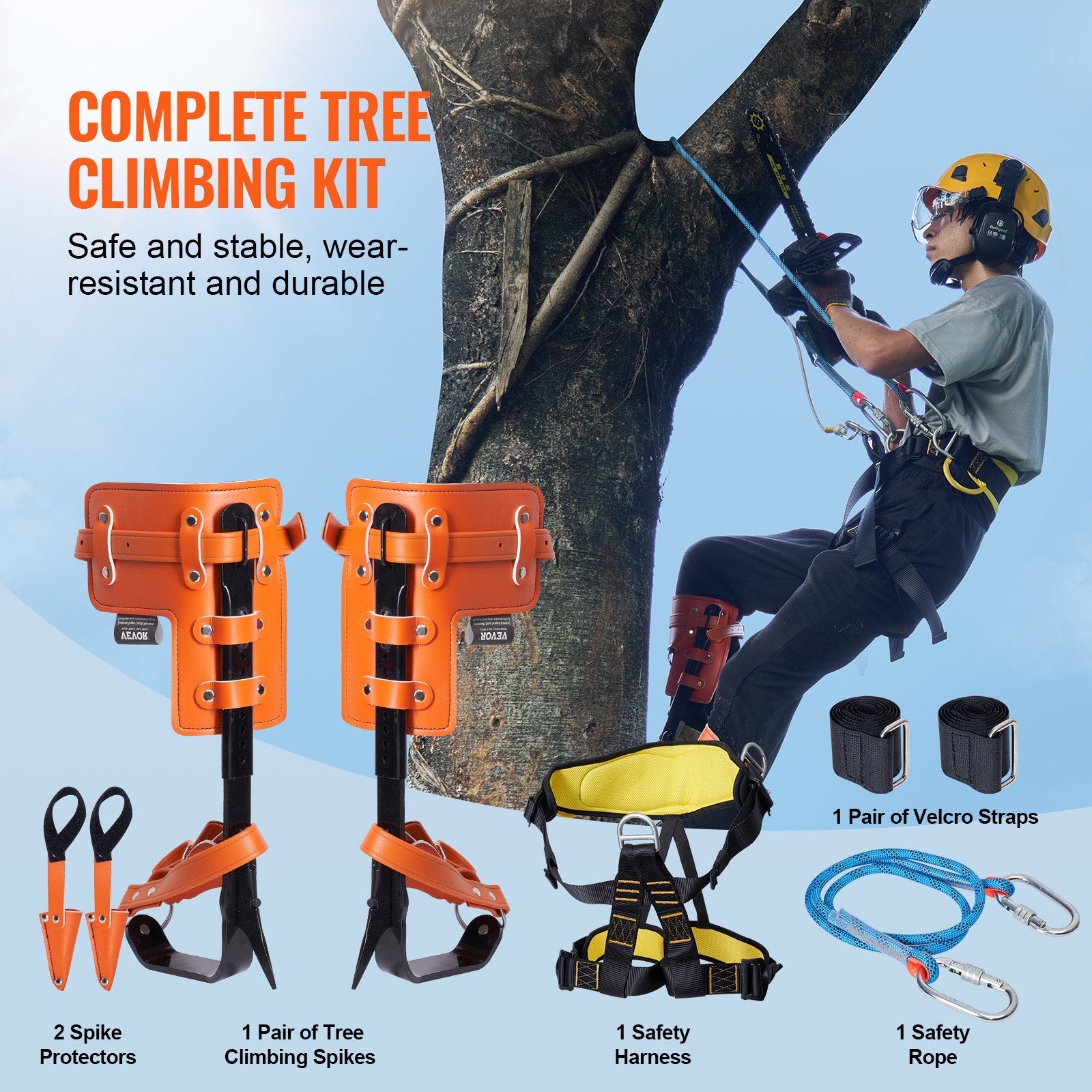 Medžių laipiojimo nagai VEVOR ROPE-G-006, 158 kg keliamoji galia