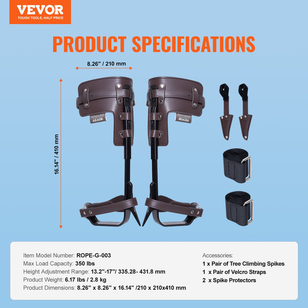 Lipynės į medžius VEVOR ROPE-G-003, 158 kg keliamoji galia