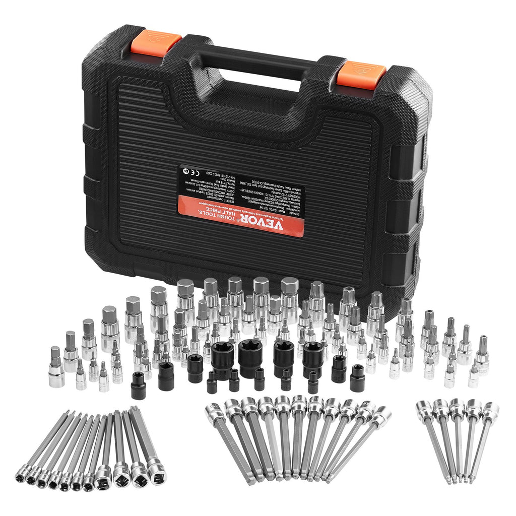 Galvučių ir antgalių rinkinys VEVOR 107PCS 107 THE, 107 dalių