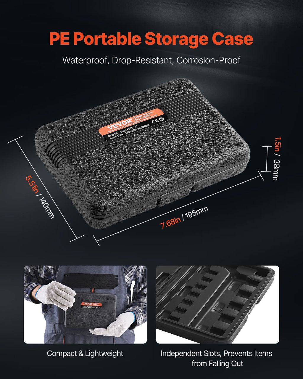 Torx galvučių ir antgalių rinkinys VEVOR 13PCS 13T, 13 dalių (T8–T60)