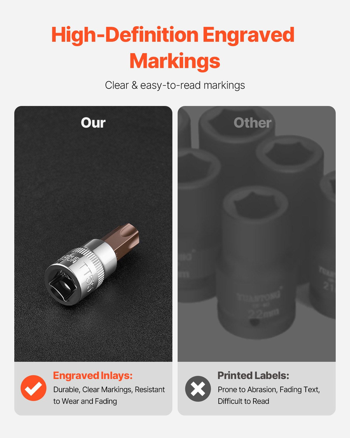 Torx galvučių ir antgalių rinkinys VEVOR 34PCS 34T, 34 dalių