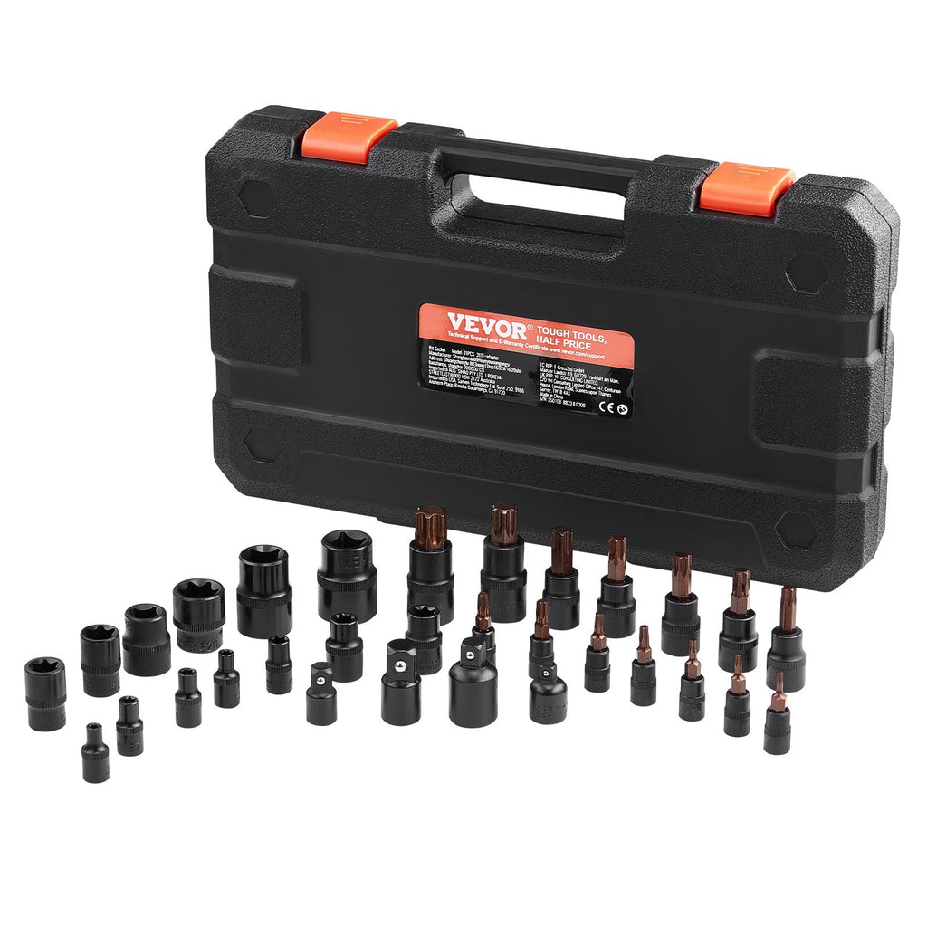 Torx galvučių ir antgalių rinkinys VEVOR 31PCS 31TE, 31 vnt.