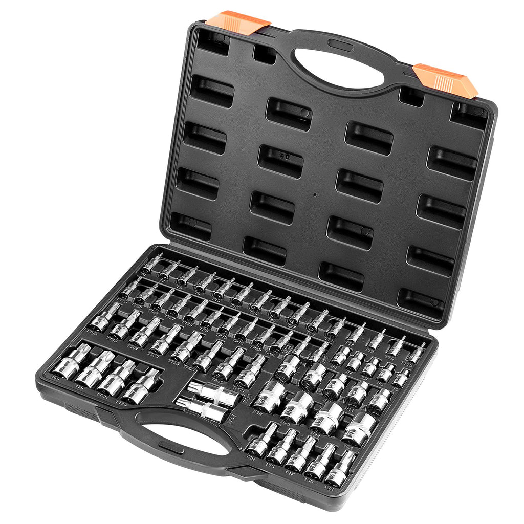 Torx galvučių ir antgalių rinkinys VEVOR 60TE, 60 dalių