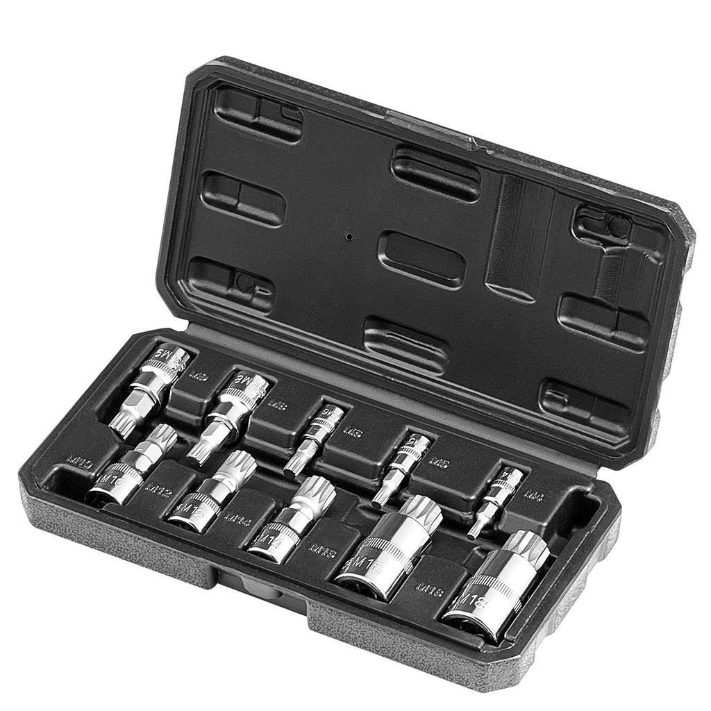 XZN galvučių su antgaliais rinkinys VEVOR 10PCS 10M, M4-M18