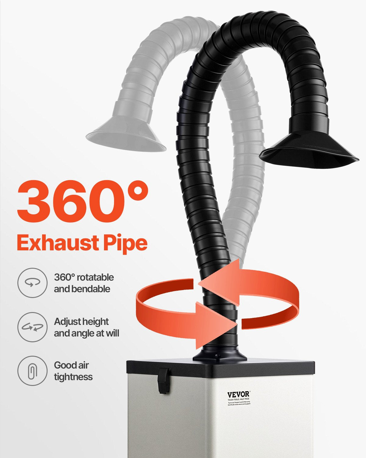 Lituavimo dūmų sutraukėjas VEVOR XF180, 85W