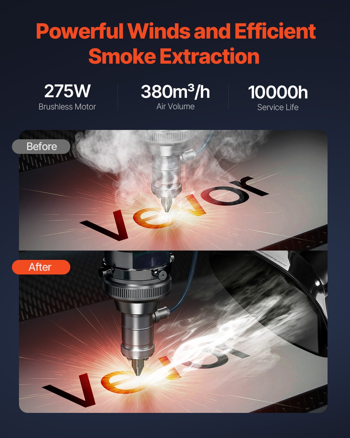 Litavimo dūmų sutraukėjas VEVOR DX2000, 275 W