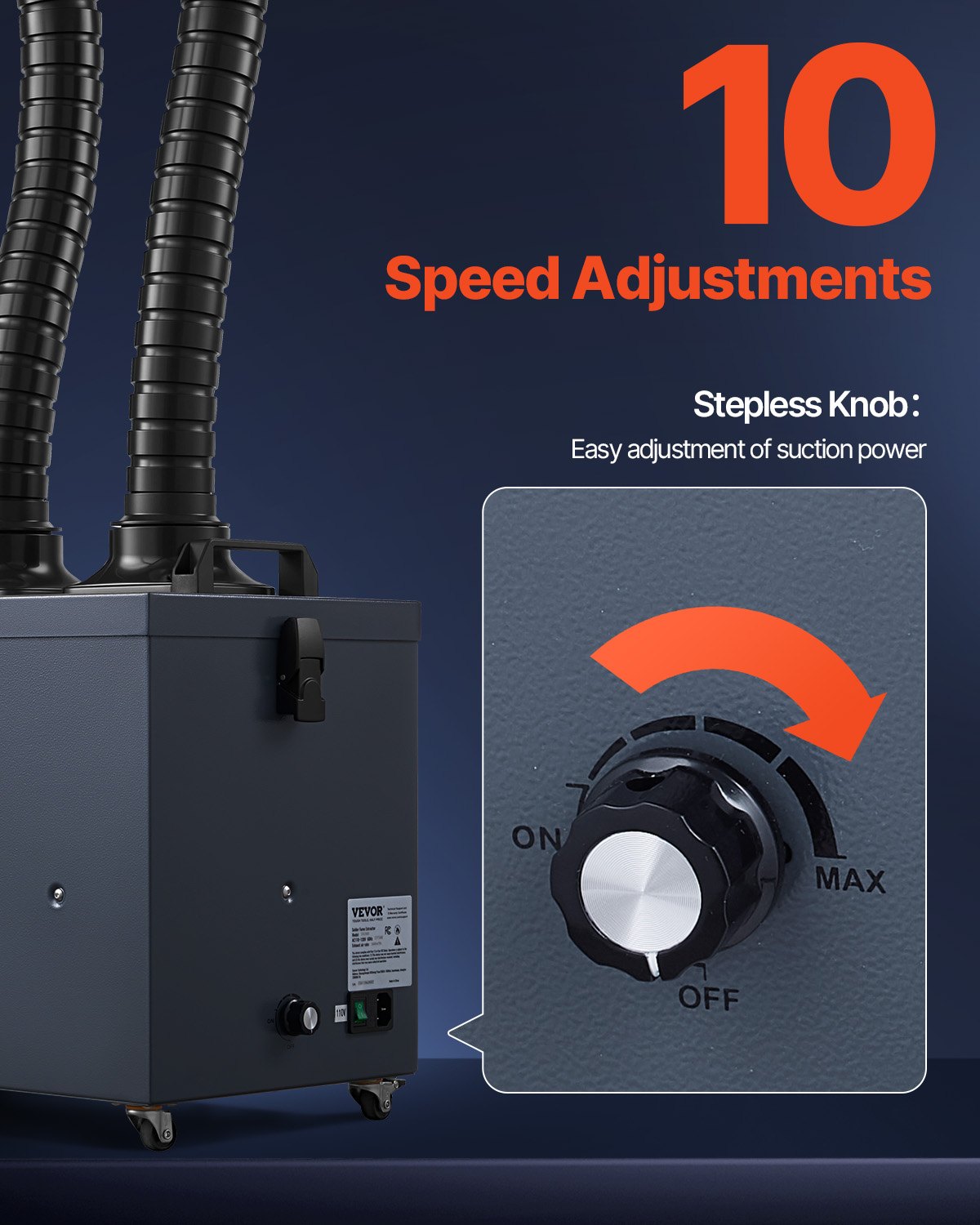 Litavimo dūmų sutraukėjas VEVOR DX2000, 275 W