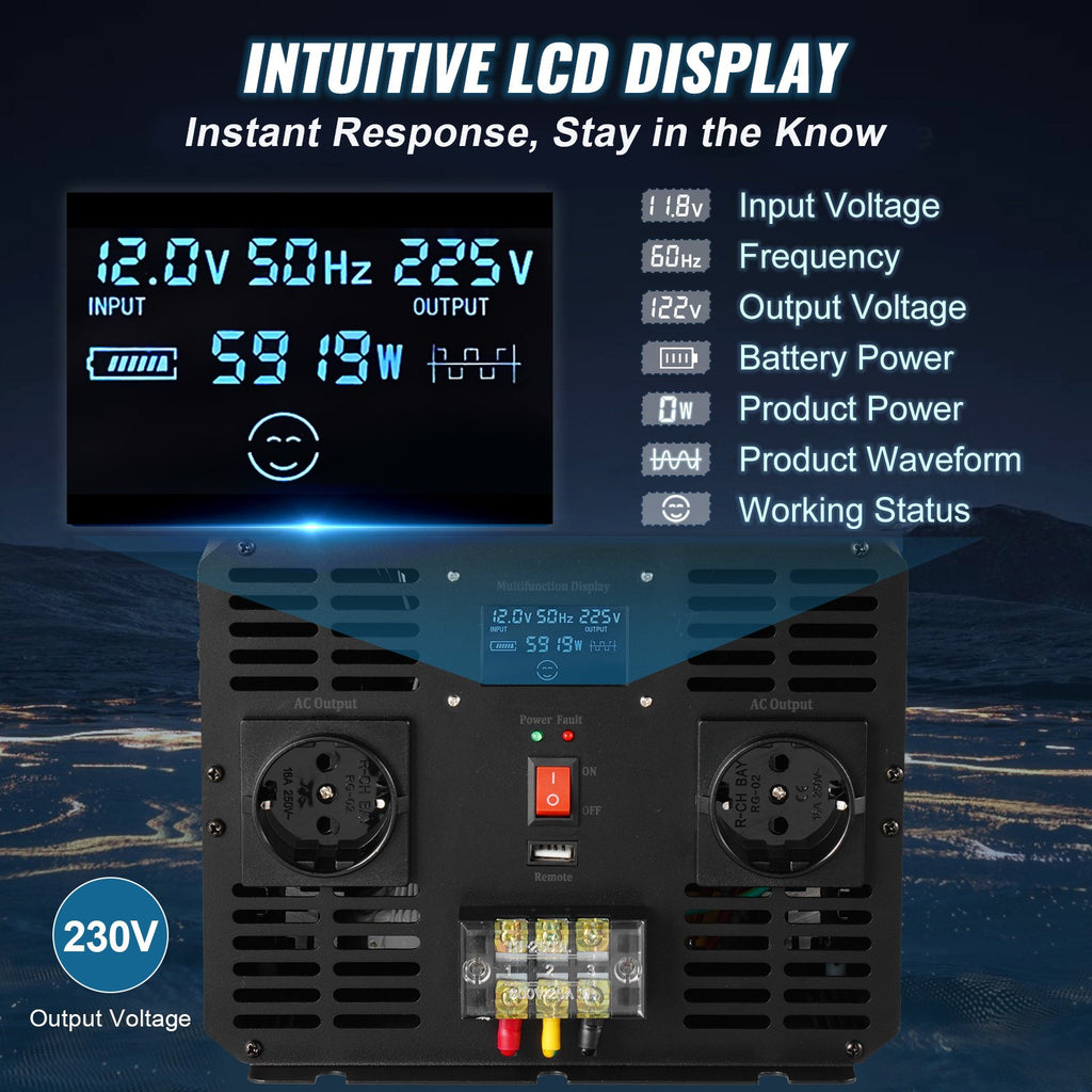 Įtampos keitiklis VEVOR TP-5000W, 5000W