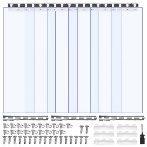 PVC juostinė užuolaida VEVOR MS-0015, 0,96 x 2,1 m