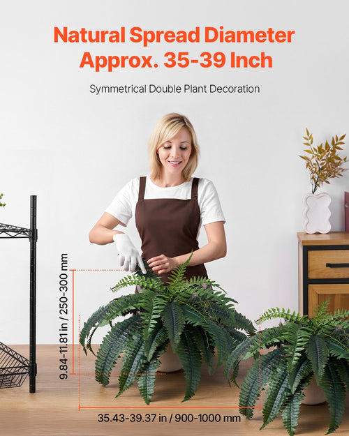 Dirbtiniai paparčiai VEVOR XH-G01, skersmuo 90–100 cm