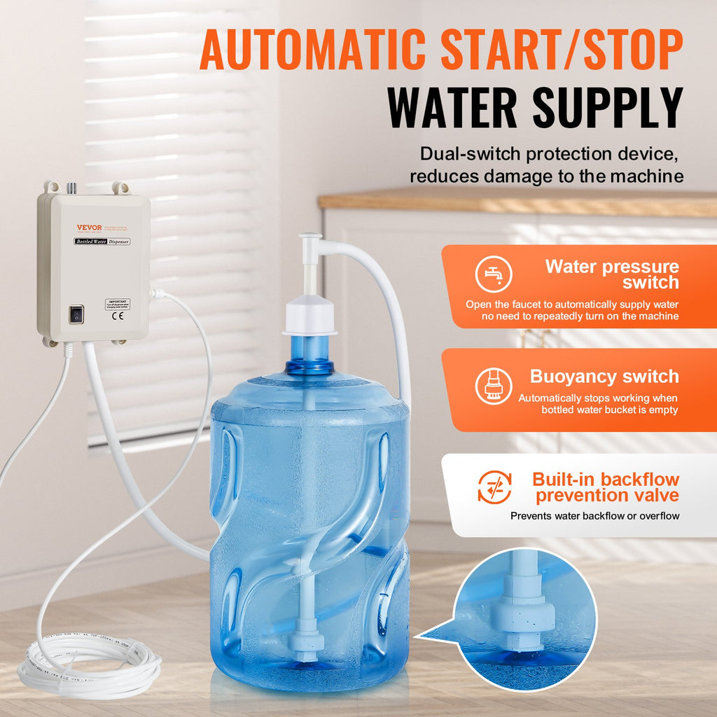 Vandens pompos sistema VEVOR 18,9 l talpoms, 2,5 l/min