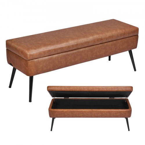 Suoliukas su daiktadėže VEVOR CWD0115CA-KD-BROWN, 120 cm ilgio