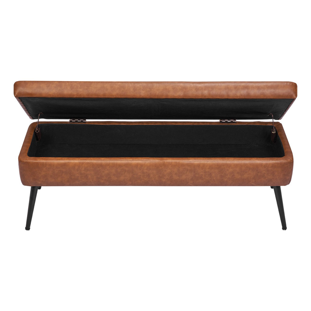 Suoliukas su daiktadėže VEVOR CWD0115CA-KD-BROWN, 120 cm ilgio