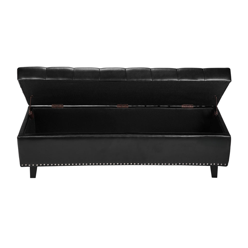 Suoliukas su daiktadėže VEVOR CWD0117CA-KD-BLACK, 130 cm ilgio