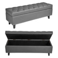 Suoliukas su daiktadėže VEVOR CWD0117CA-KD-GRAY, 130 cm ilgio