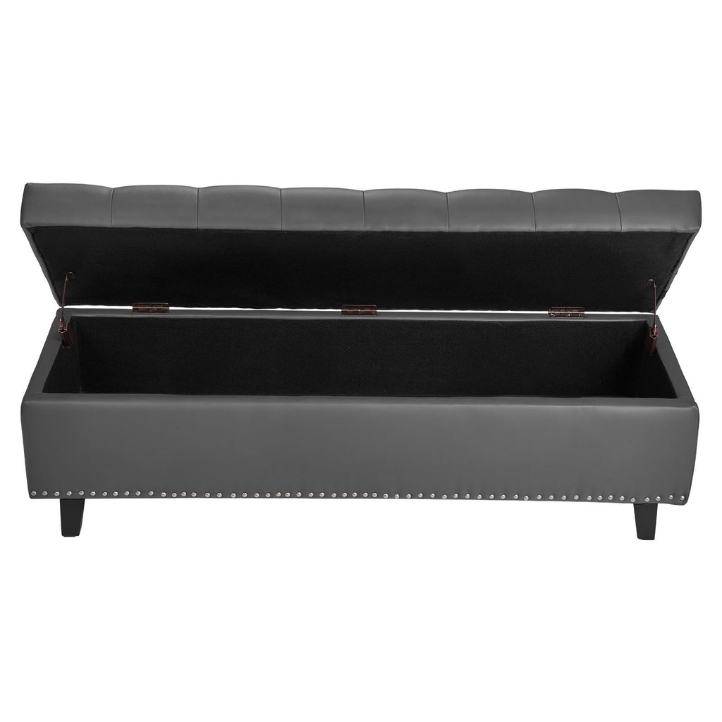 Suoliukas su daiktadėže VEVOR CWD0117CA-KD-GRAY, 130 cm ilgio