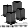 Kolonų atramos VEVOR QB-6in-4, 142x142 mm, 4 vnt.