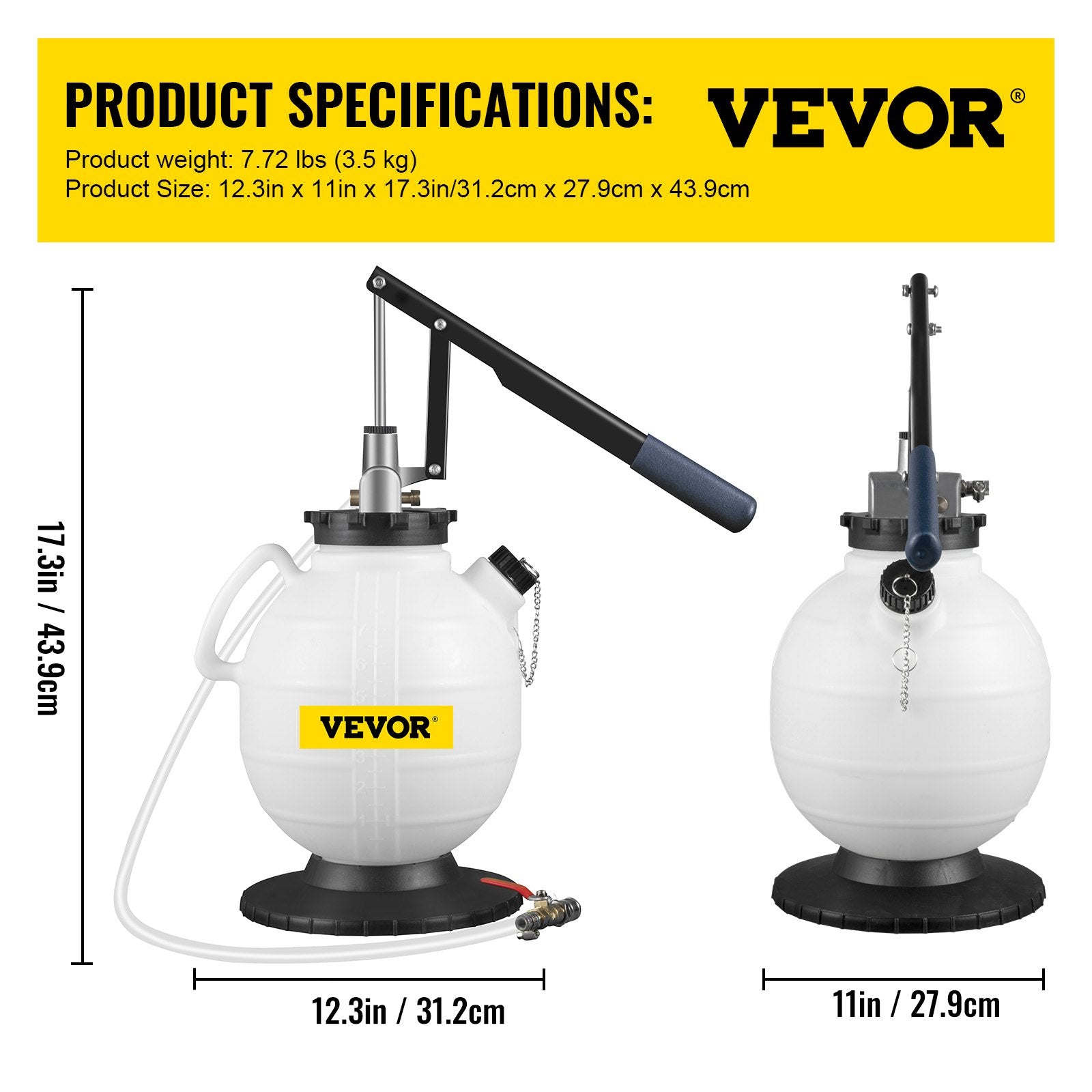 Pavarų dėžės alyvos keitimo siurblys VEVOR ATF, 7,5 l talpa