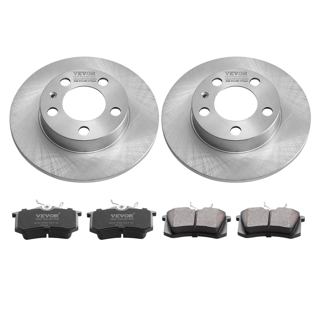 Galinių stabdžių diskų ir kaladėlių komplektas VEVOR 34144, 232 mm