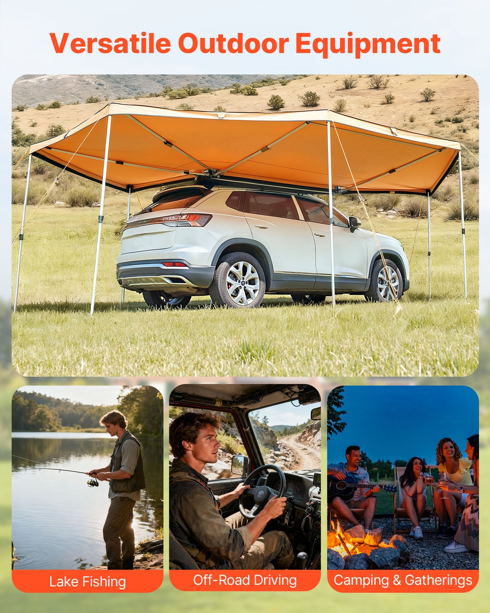 Automobilinė markizė VEVOR ATSA27020PLUS, 270 laipsnių, 12.4 m²