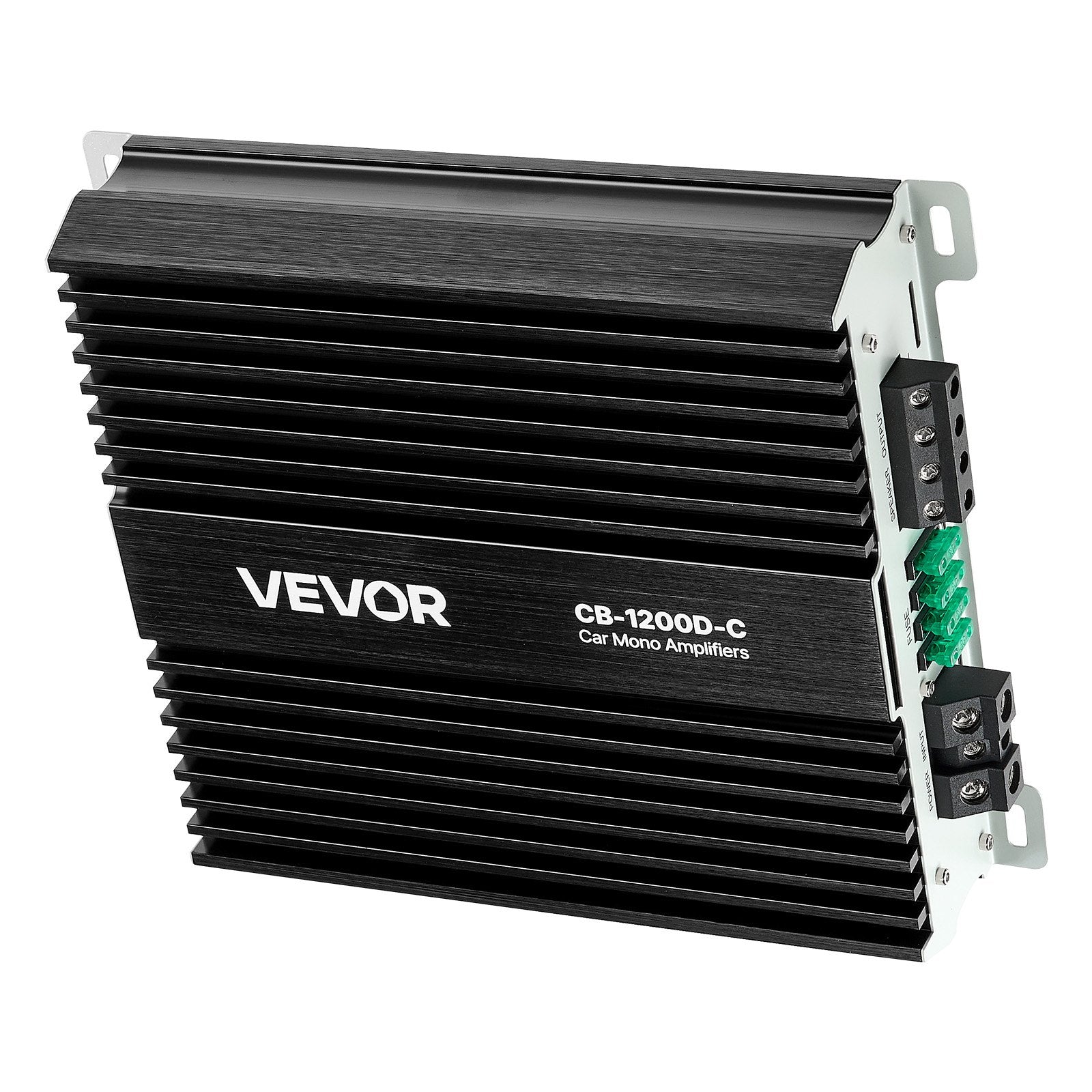 Vienkanalis automobilinis garso stiprintuvas VEVOR CB-1200D-C, 1200W RMS