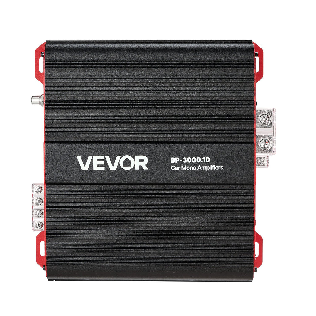 Automobilinis vieno kanalo stiprintuvas VEVOR BP-3000.1D, 3000W RMS
