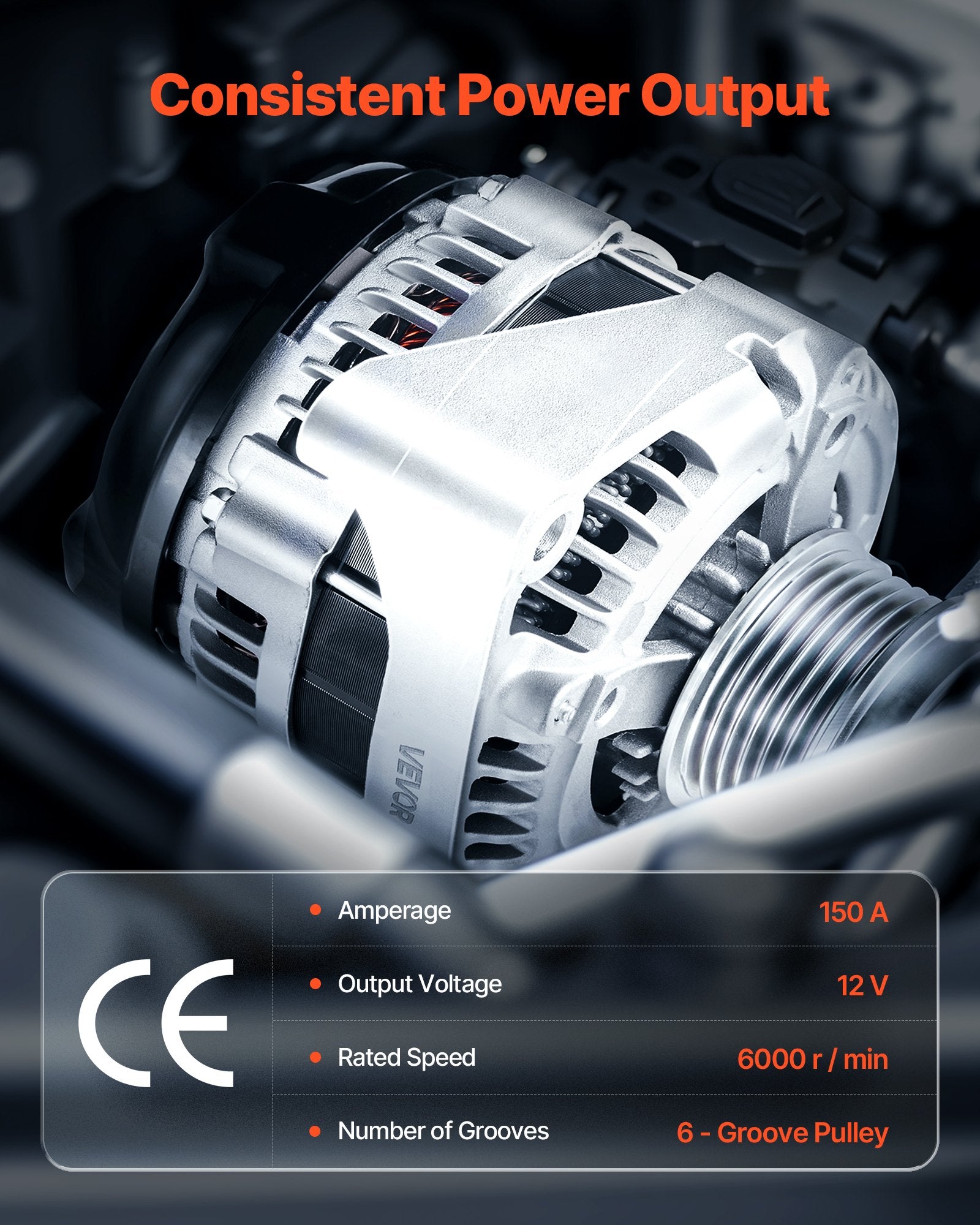 Automobilio generatorius VEVOR 84143543, 12V