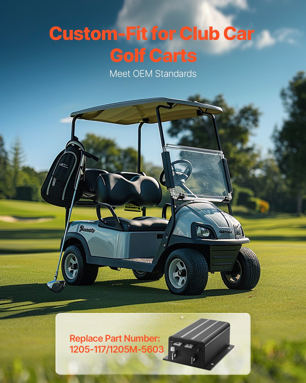Golfomobilio greičio reguliatorius VEVOR 1205-117/1205M-5603, 36V 500A