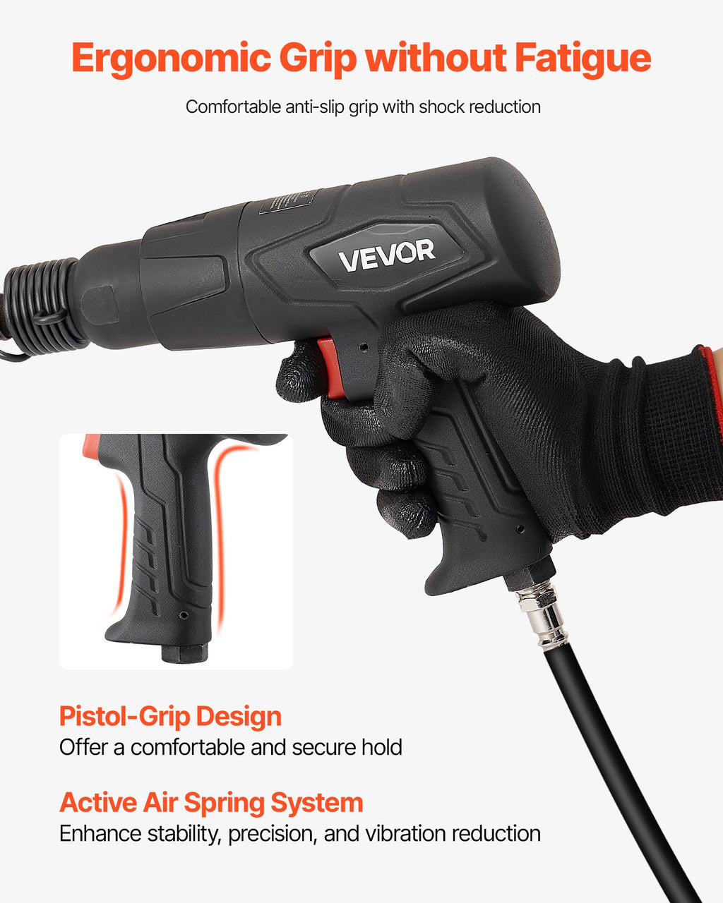 Pneumatinis plaktukas VEVOR WFH-1240, 2500-2700 dūžių/min