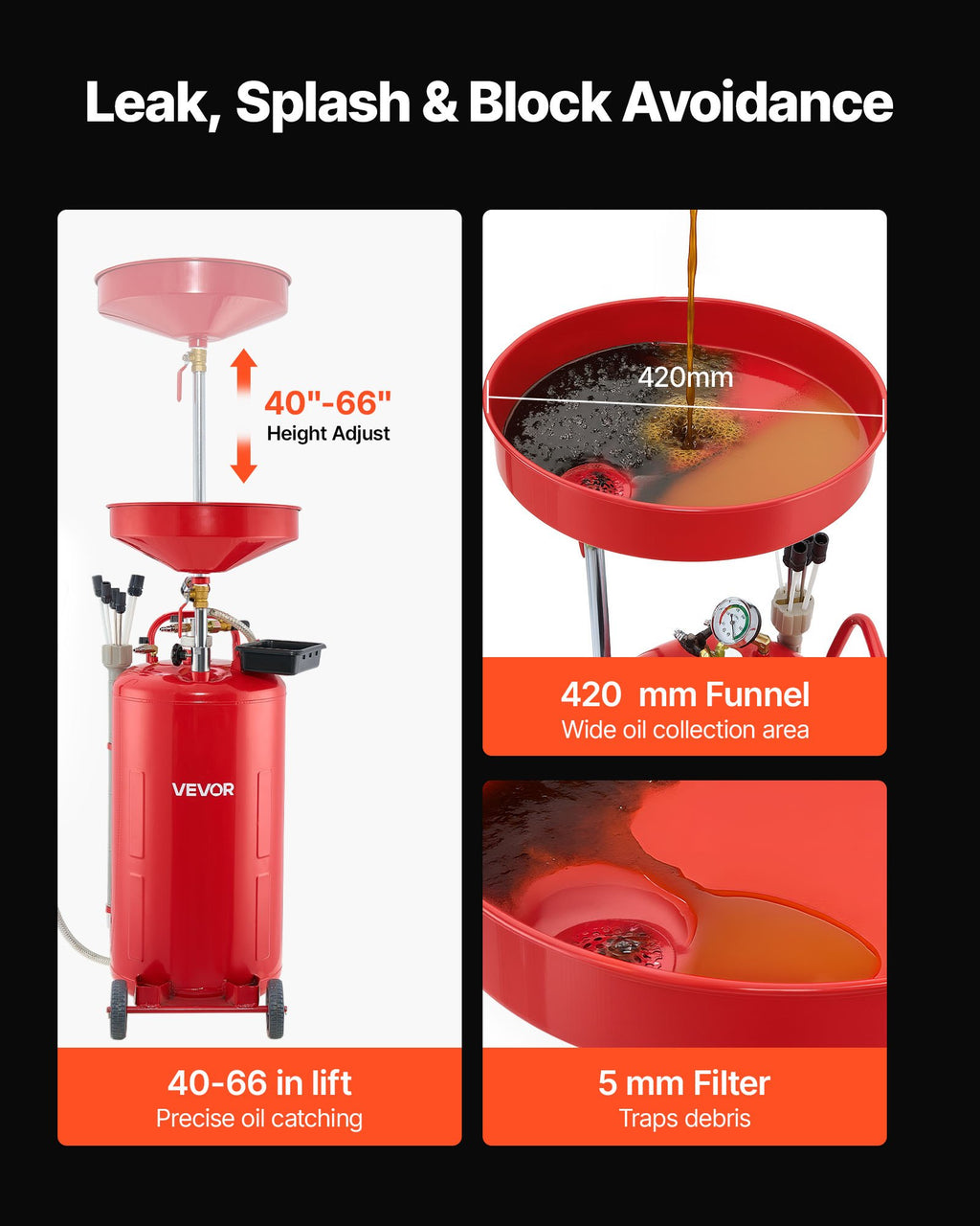 Alyvos surinkimo talpa VEVOR FF-6294, 79,5 l