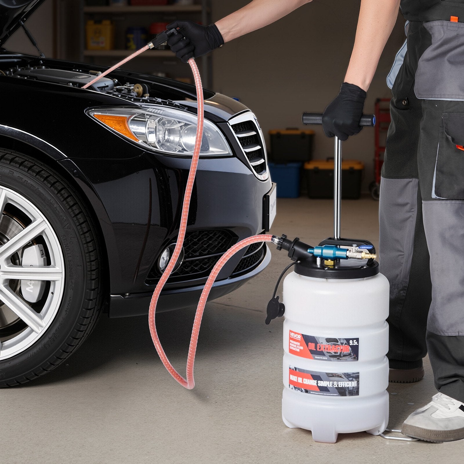Skysčių išsiurbimo siurblys VEVOR YS-087C, 9,5 l talpa