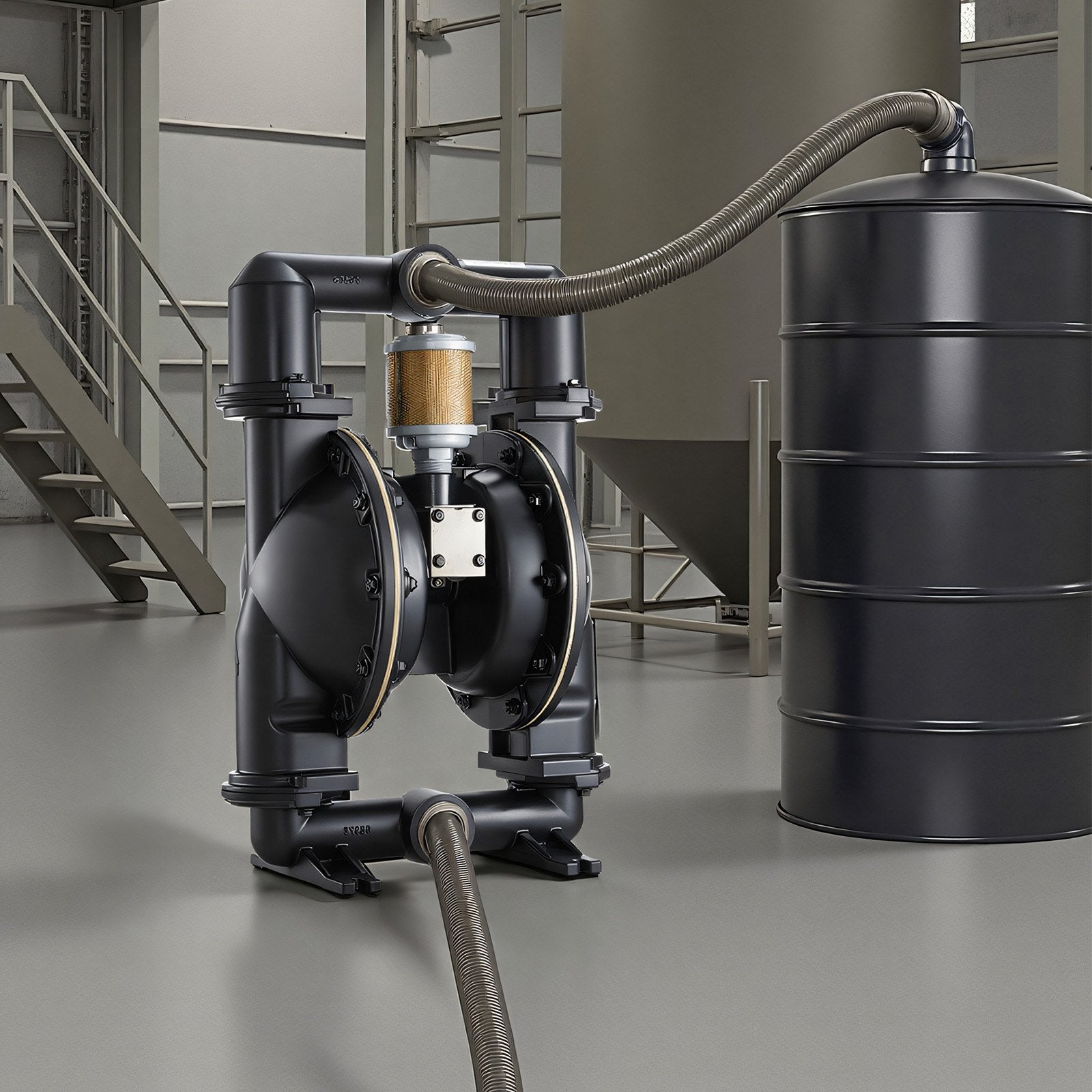Pneumatinis dvigubos membranos siurblys VEVOR QBY4-50, 598 l/min