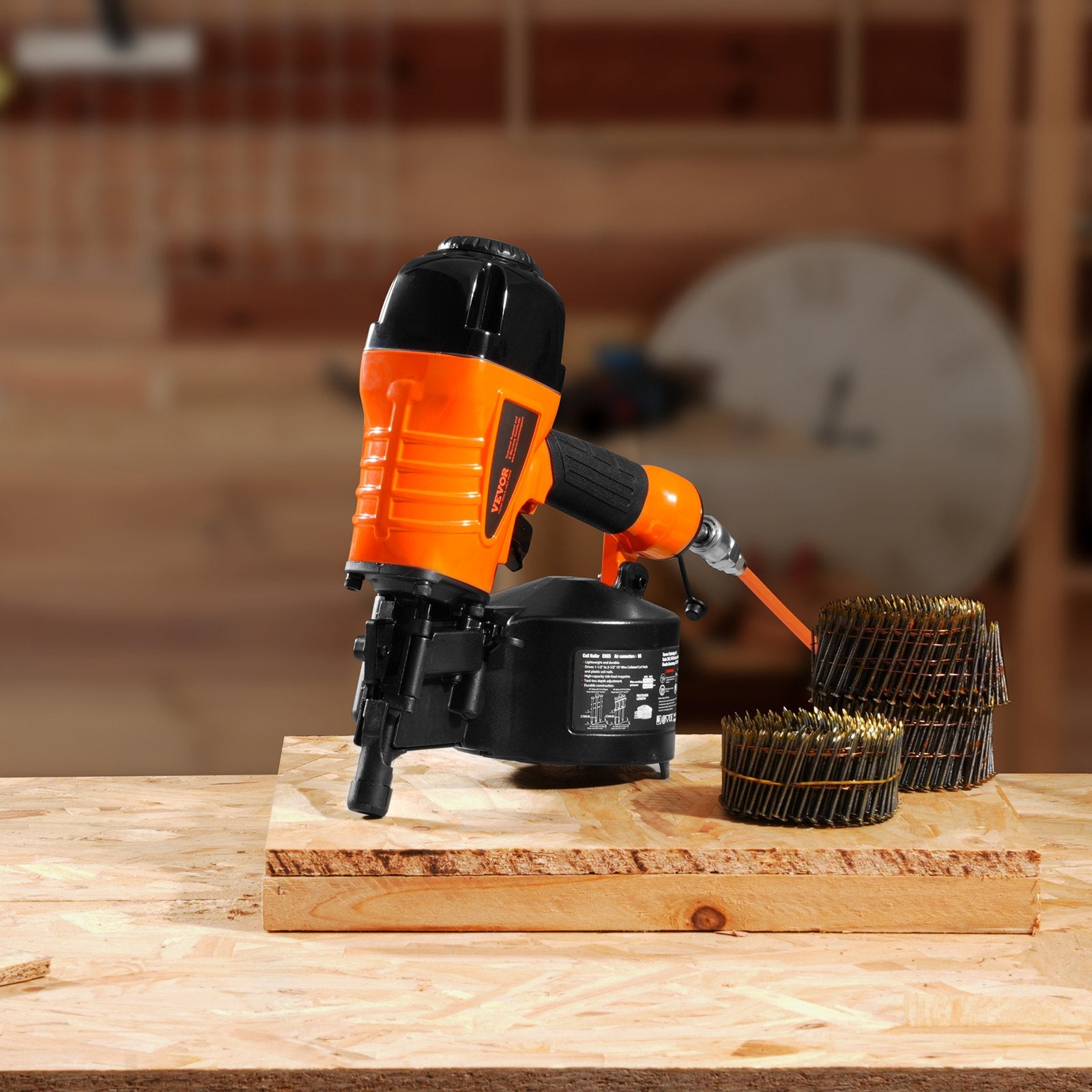 Pneumatinis vinių kalimo pistoletas VEVOR CN65, 32–64 mm