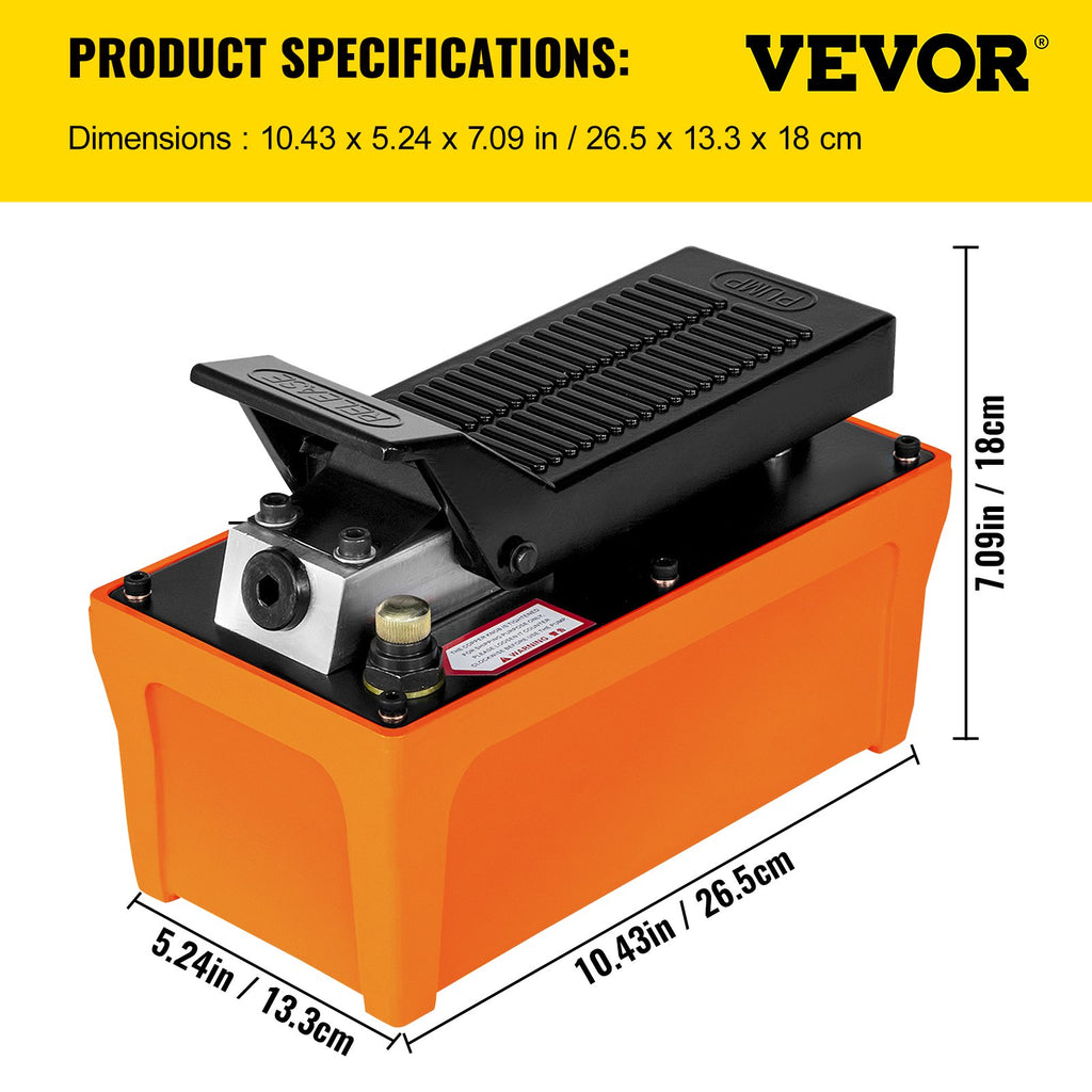 Pneumatinis hidraulinis siurblys VEVOR B-70BQ, 700 bar