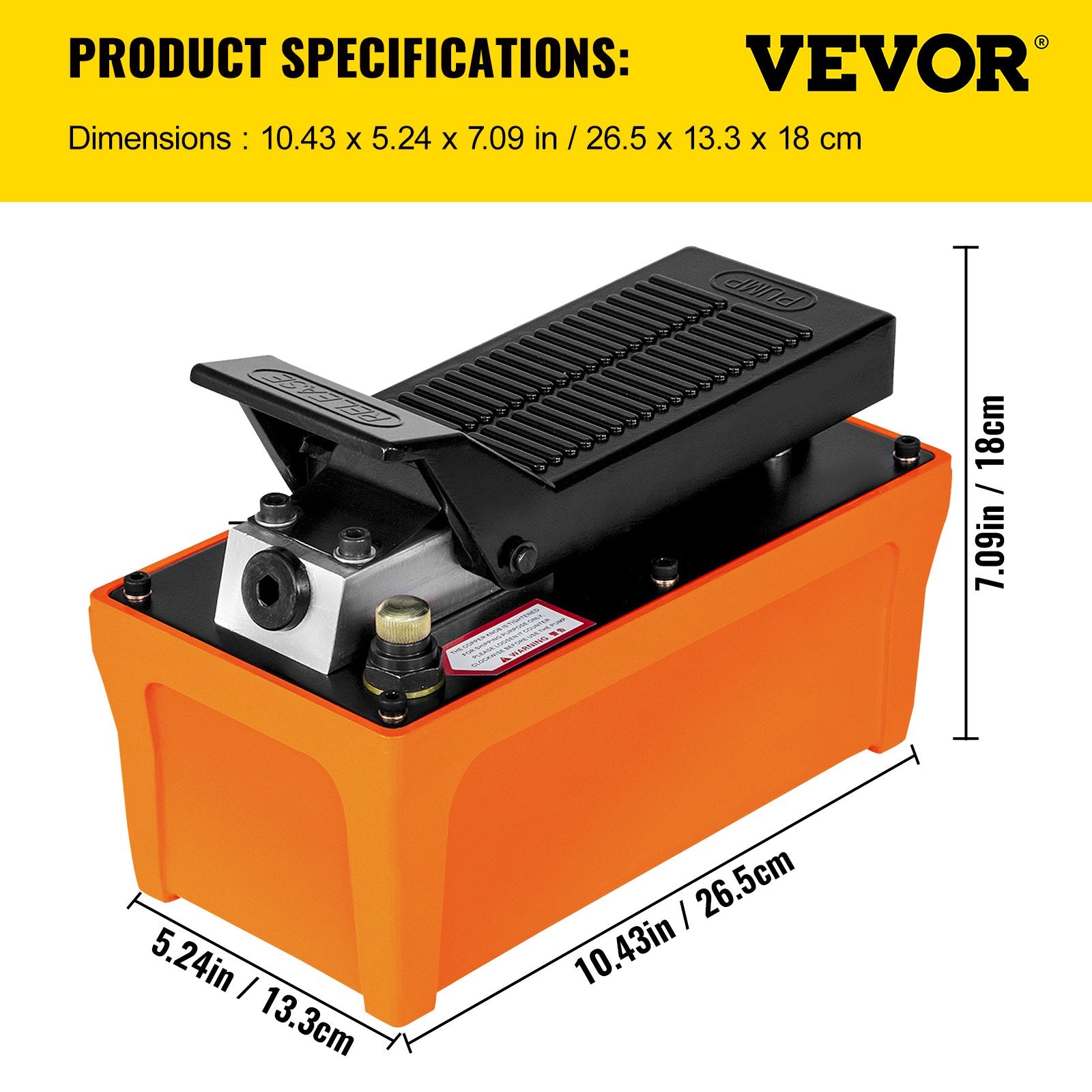 Pneumatinis hidraulinis siurblys VEVOR B-70BQ, 700 bar
