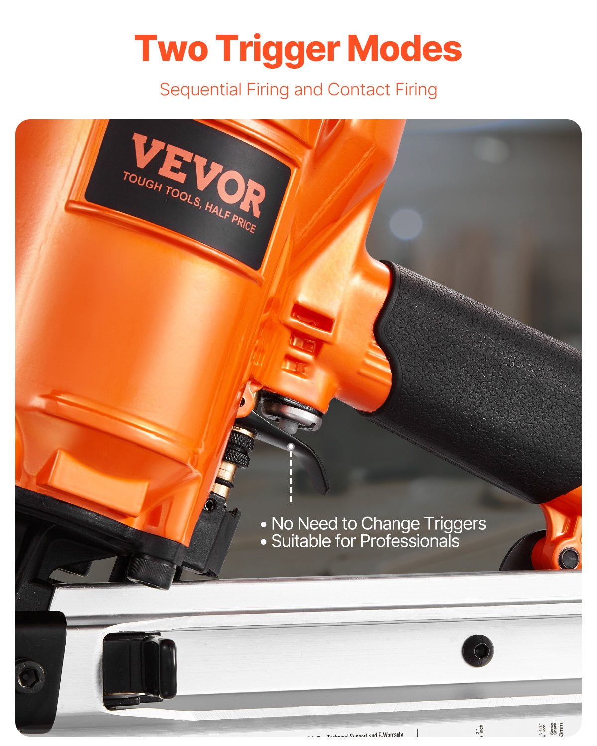 Pneumatinis vinių kalimo pistoletas VEVOR RHF9021NS, 50–90 mm