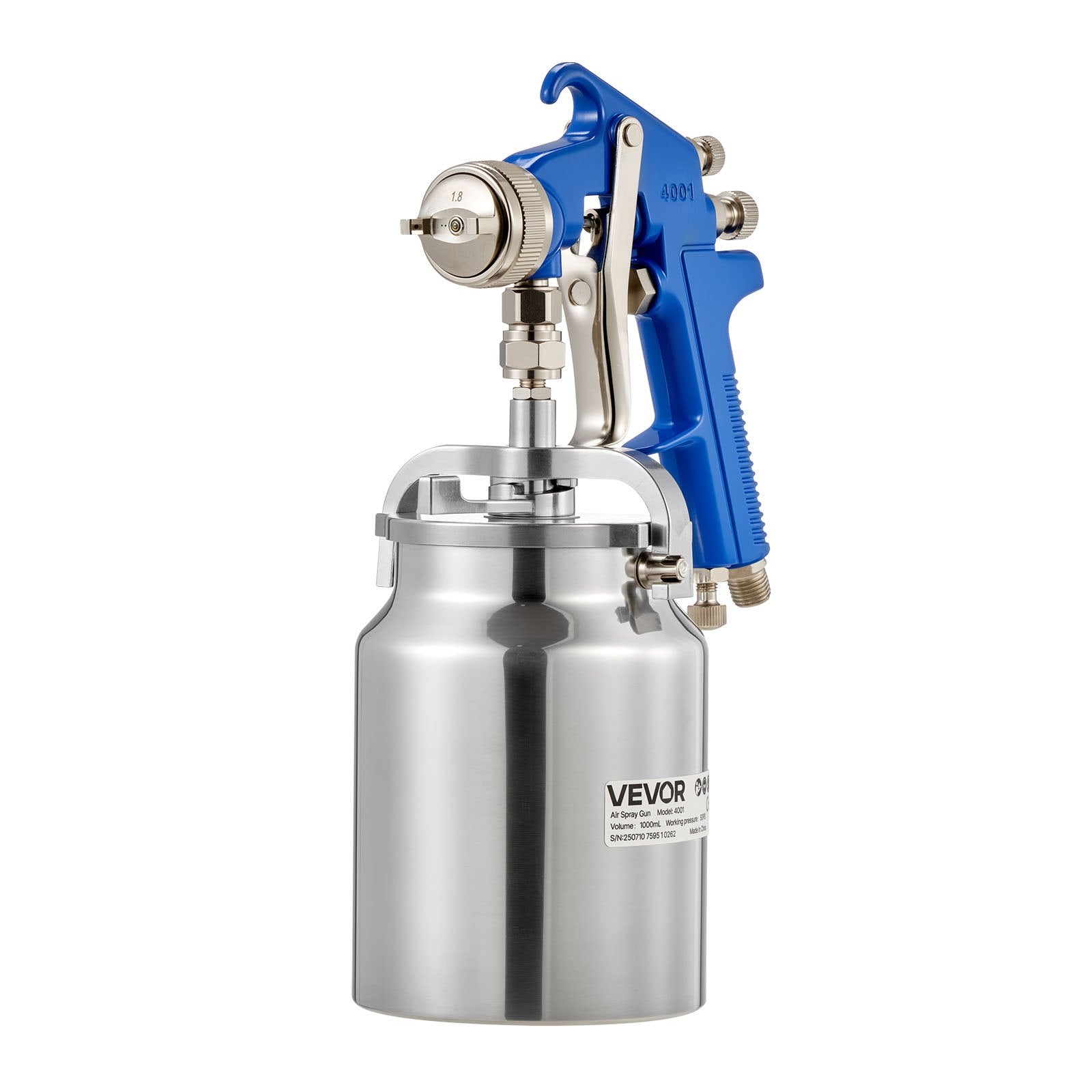 Pneumatinis dažų purkštuvas VEVOR 4001, 1000 ml talpa