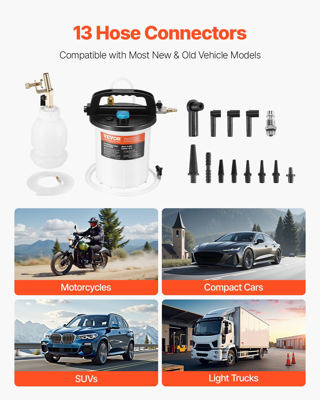 Stabdžių skysčio keitimo įrenginys VEVOR YS-090, 3 l talpa