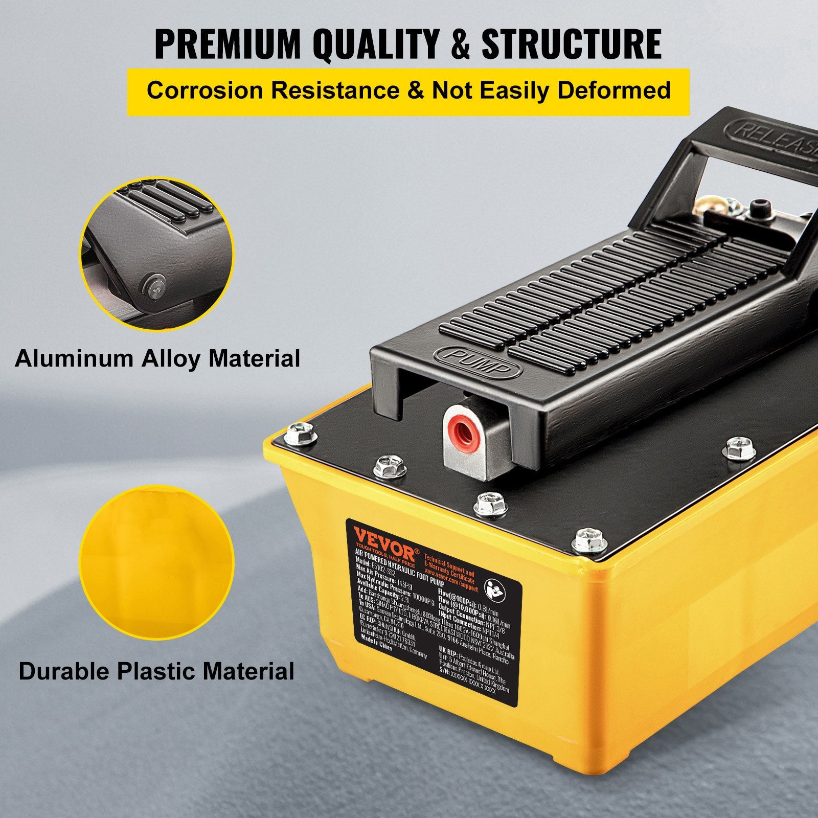 Pneumatinis hidraulinis siurblys VEVOR NAP001, 10 000 PSI