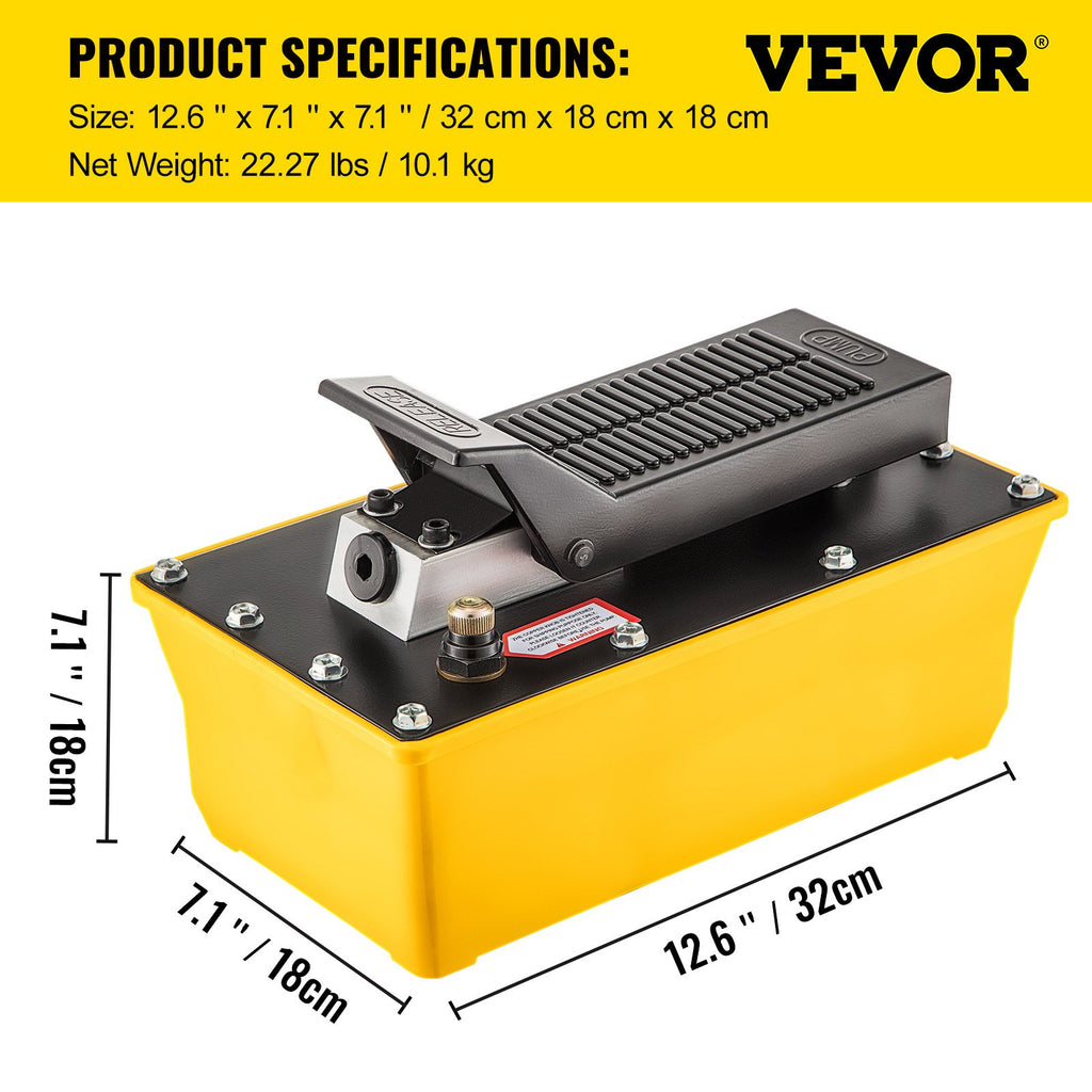 Pneumatinis hidraulinis siurblys VEVOR NAP001, 10 000 PSI